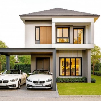 บ้านเดี่ยวบ้านสวย บรรยากาศน่าอยู่ เนื้อที่ 50 ตรว.  พื้นที่ใช้สอย 152.15 ตรม. 3 ห้องนอน 1 ห้องอเนกปร