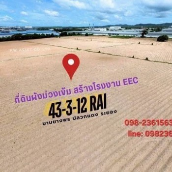 ขายที่ดิน ถมแล้ว 43-3-12 ไร่ เขตพื้นที่ สีม่วงเข้ม ติดนิคมอมตะซิตี้ระยอง