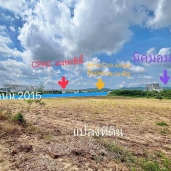 ขายที่ดิน 46 ไร่ สีม่วงเข้ม ติดอมตะซิตี้ มาบยางพรอ ปลวกแดง ระยอง