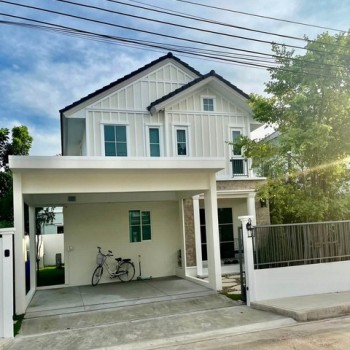 ให้เช่าบ้านเดี่ยว 2 ชั้น 50 ตรว. 3 ห้องนอน วิลลาจจิโอ 2 ศรีนครินทร์-บางนา ใกล้เมกะบางนา