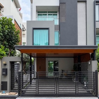 ขายบ้านแฝด 3 ชั้น ไอริส เรสซิเดนซ์ ประดิษฐ์มนูธรรม IRIS Residence ถนนลาดพร้าว 71 หน้าบ้านติดสวน วิวด