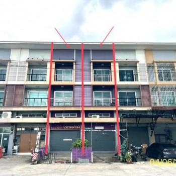 ขายอาคารพาณิชย์ปทุมธานี 3 ชั้น มีชั้นลอย 2 คูหา โครงการ กุลรดา ตลาดไท อำเภอคลองหลวง