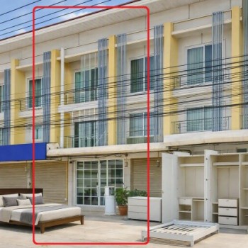 ถ.ฉะเชิงเทรา-บางปะกง โรงงานโตโยต้า บ้านโพธิ์  2.87กม.  มอเตอร์เวย์ฉะเชิงเทร อาคารพาณิชย์ 3 ชั้น 3 นอ