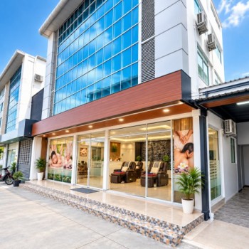 ถนนกิ่งแก้ว-ลาดกระบัง26-34 14นอน ลดค่าเช่ากว่า 50%  อาคารให้เช่า 4 ชั้น 3 คูหา ทำเลใกล้สนามบินสุวรรณ